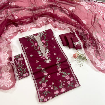Rise By Anaya Noor Heavy Plain Emb Lawn 3PC