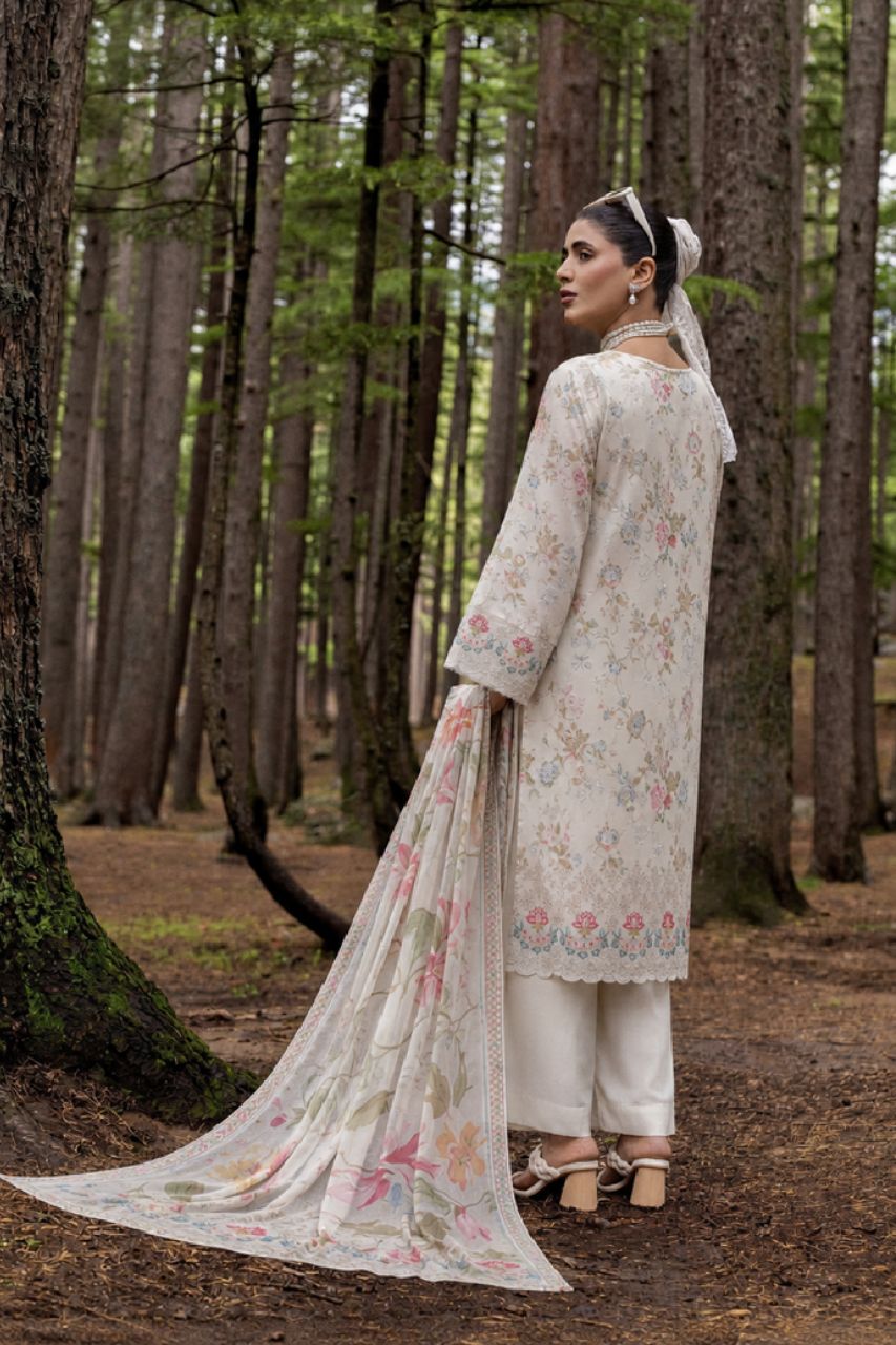 Nura By Shanaya Digital & Emb Lawn Collection 3PC