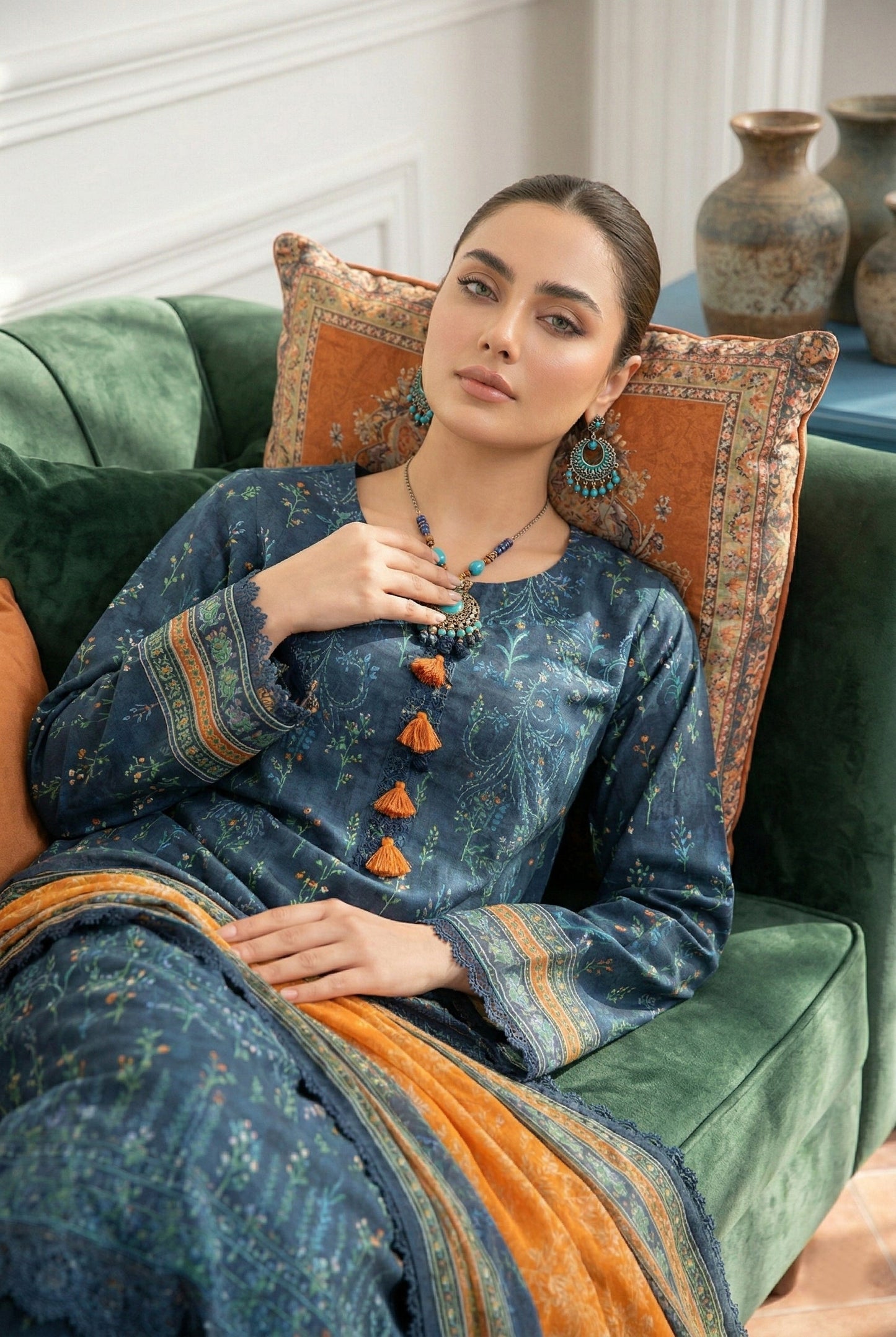 Angan By Anaya Noor Emb & Printed Lawn 3PC