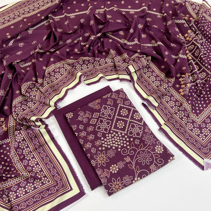 Rijja By Murashe Premium Printed Linen Viscose 3PC