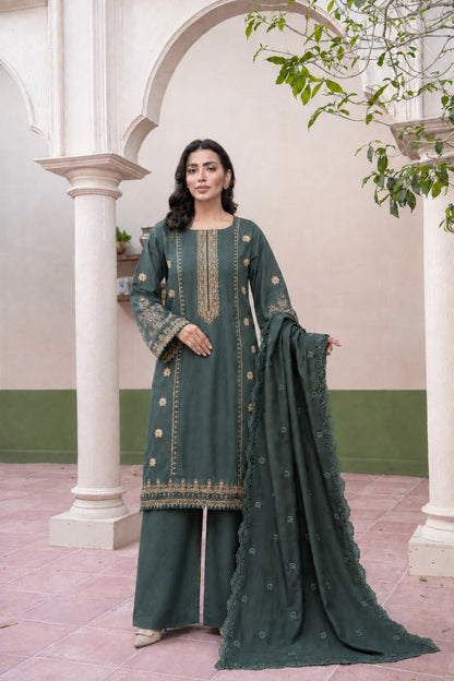 Fasana By Shanaya Plain Emb Dhanak 3PC
