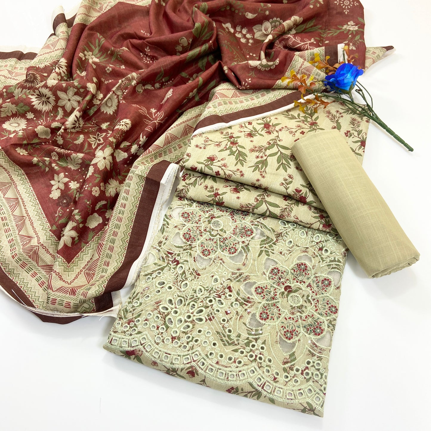 Anaya Noor Printed & Emb Khaddar 3PC