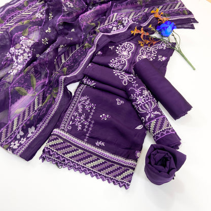 Lazer Kari By Anaya Noor Emb Viscose 3PC