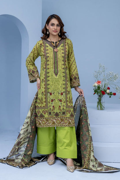 Mojo Berry By Marooj Printed Bana Dora Lawn 3PC