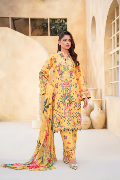 Floral By Anaya Noor Digital Printed Lawn 3PC