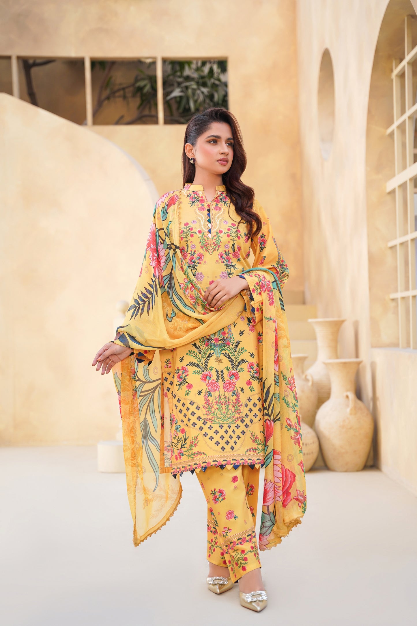 Floral By Anaya Noor Digital Printed Lawn 3PC