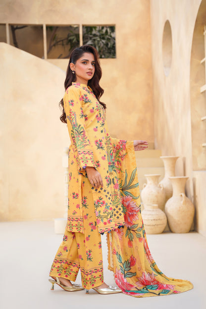 Floral By Anaya Noor Digital Printed Lawn 3PC