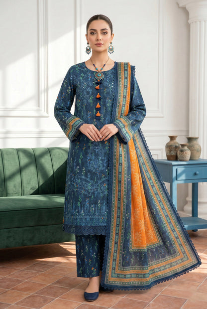 Angan By Anaya Noor Emb & Printed Lawn 3PC