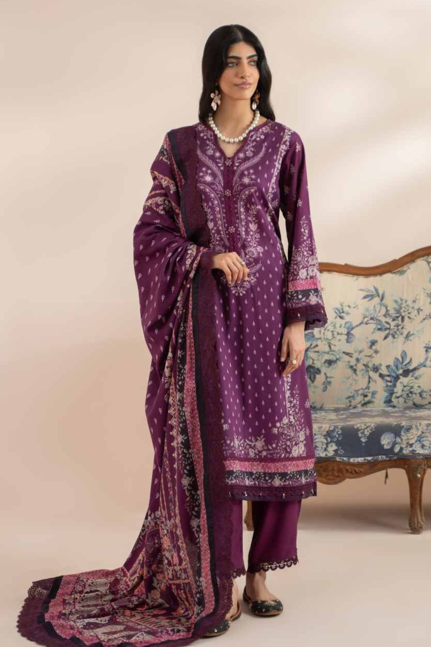 Mausummery Digital Printed Linen 3PC