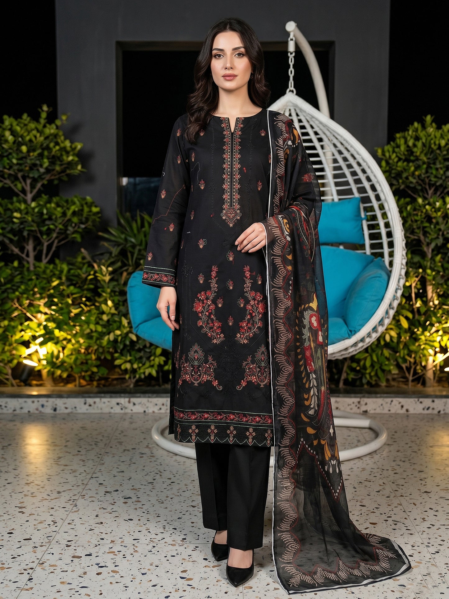 Lakhany Fully Embroidered Lawn 3PC