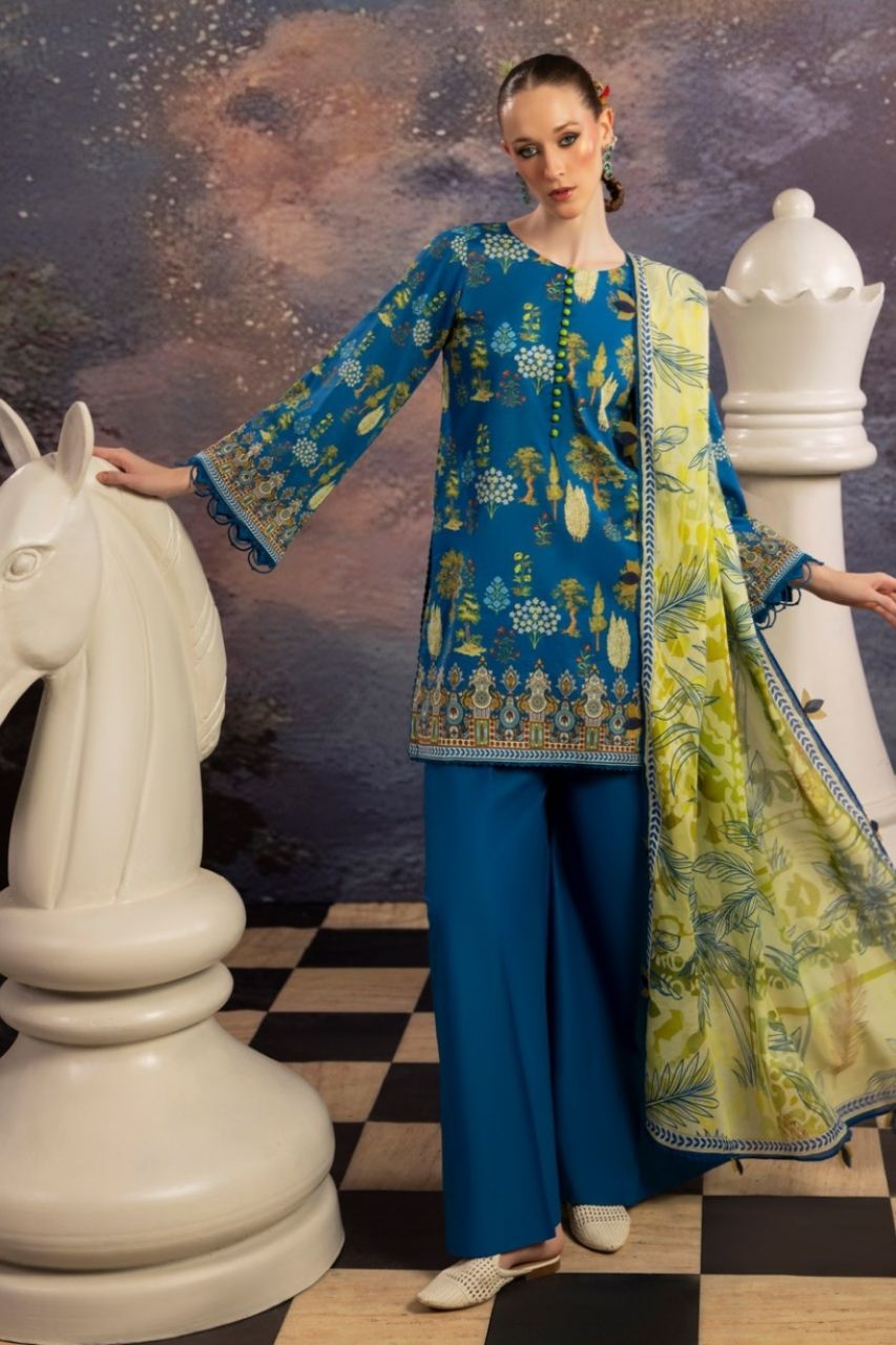 Dill Buro By Paltar Premium Printed Lawn-3PC