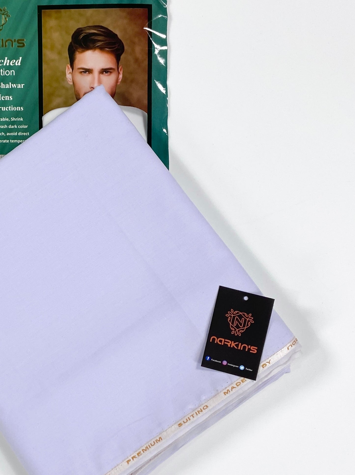 Narkins Men’s Summer Wash&Wear Suit – Unstitched