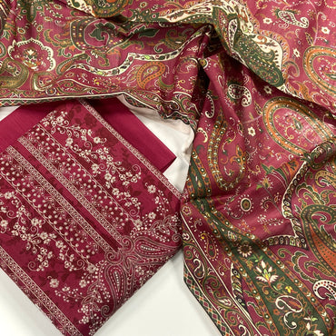 Mausummery Digital Printed Khaddar 3PC