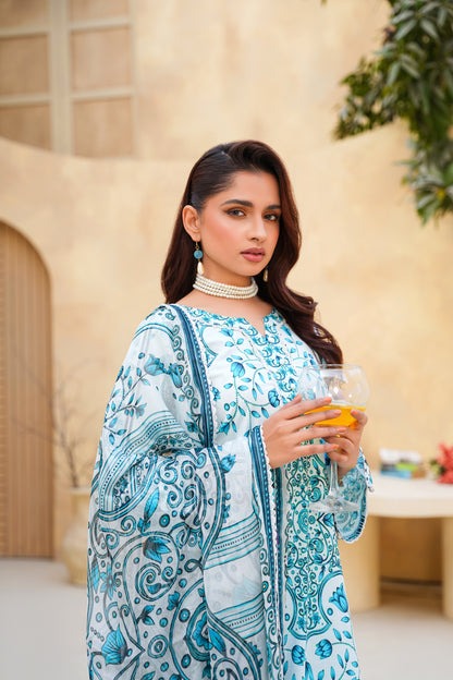 Floral By Anaya Noor Digital Printed Lawn 3PC