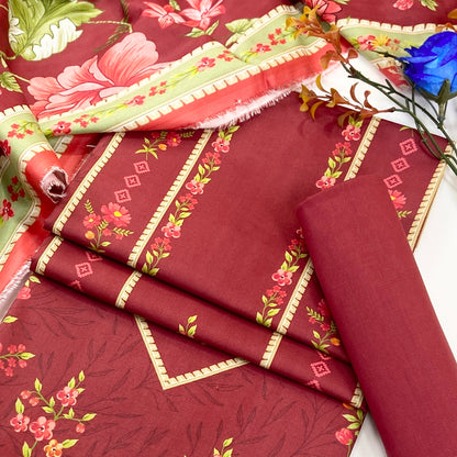 Anaya Noor Digital Printed Cotry Khaddar 3PC