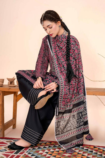 Ajrak By Premium Digital Printed Lawn 3PC
