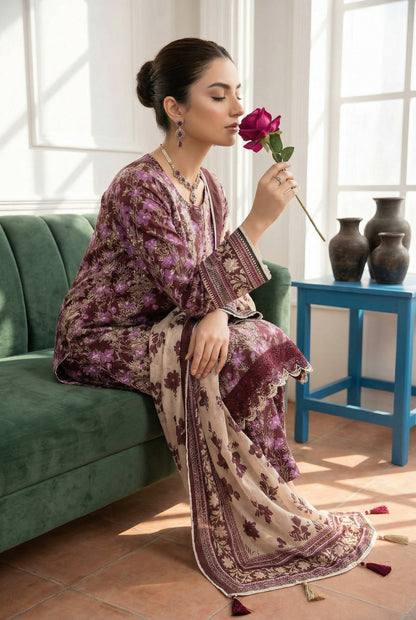 Angan By Anaya Noor Emb & Printed Lawn 3PC