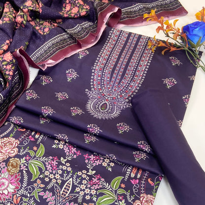 Malhaar Digital Printed Linen 3PC