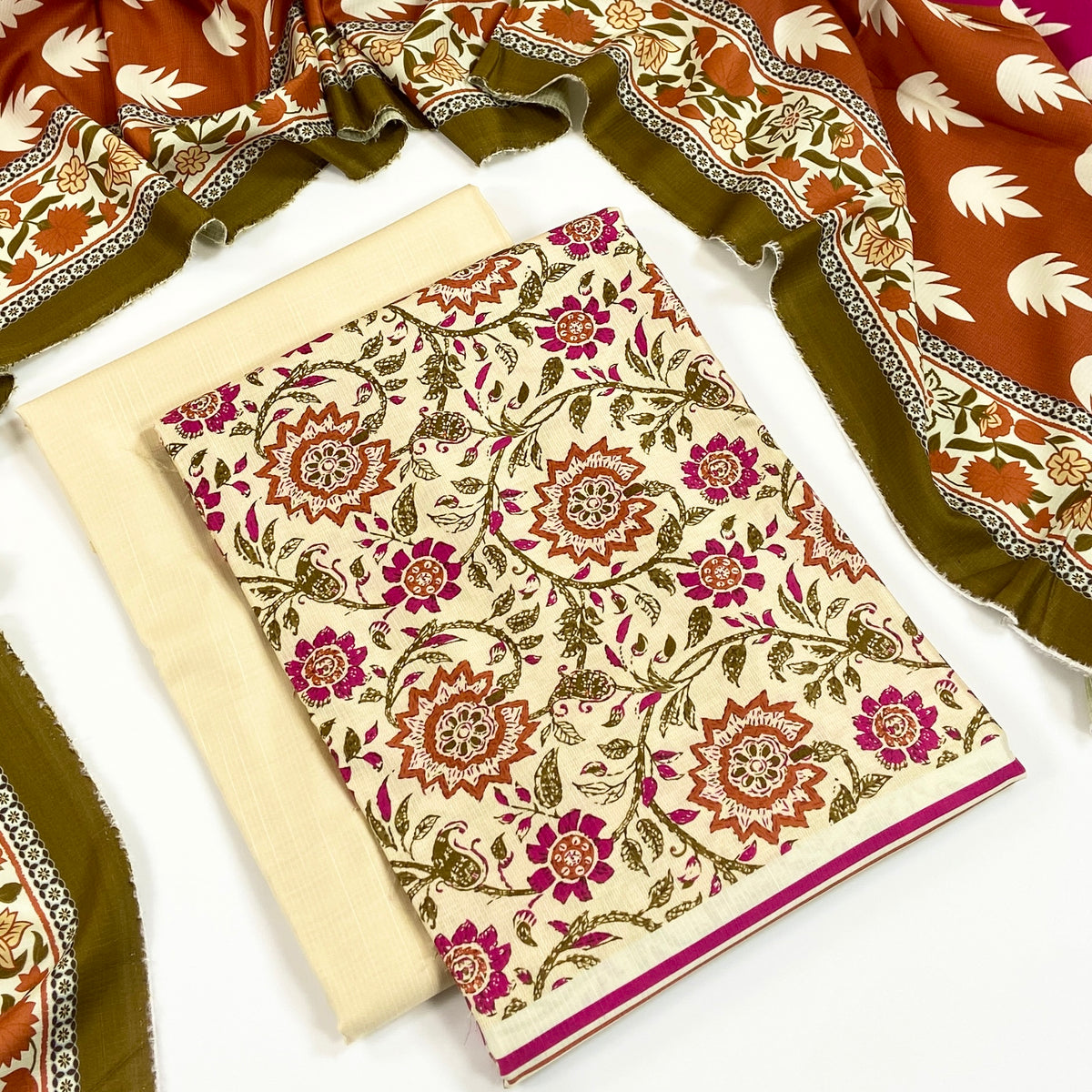 Rijja By Murashe Premium Printed Linen Viscose 3PC