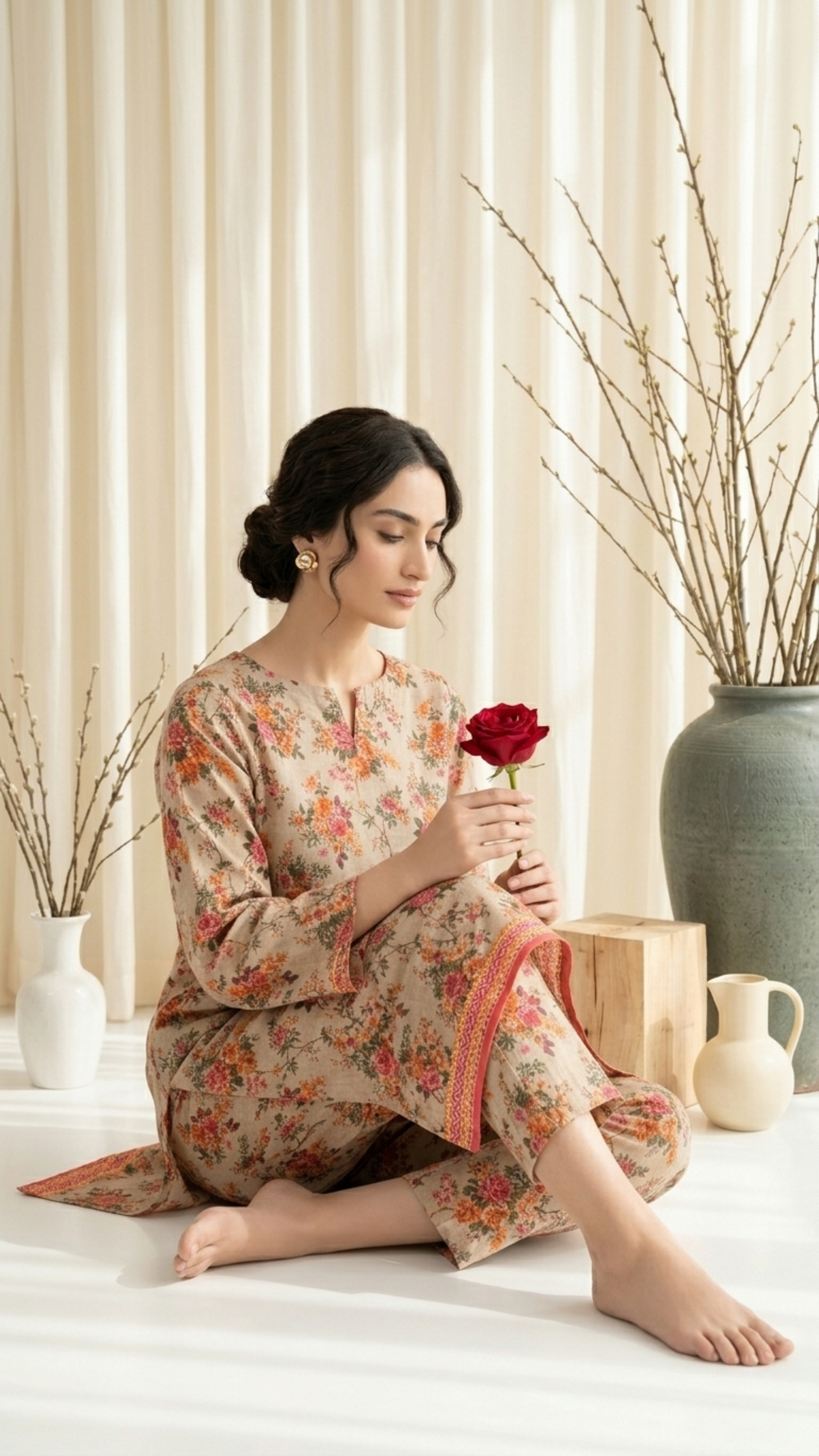 Anaya Noor Two Piece Digital Printed Lawn 2PC