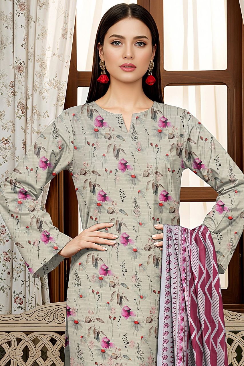 Seerat By Tawakkal Digital Printed & Emb Lawn 3PC