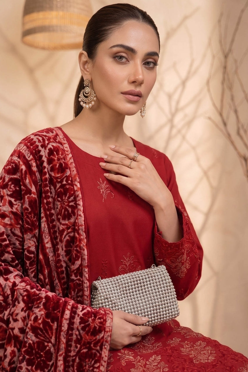 Marino By Anaya Noor Emb Marina With Plachi Dupatta 3PC