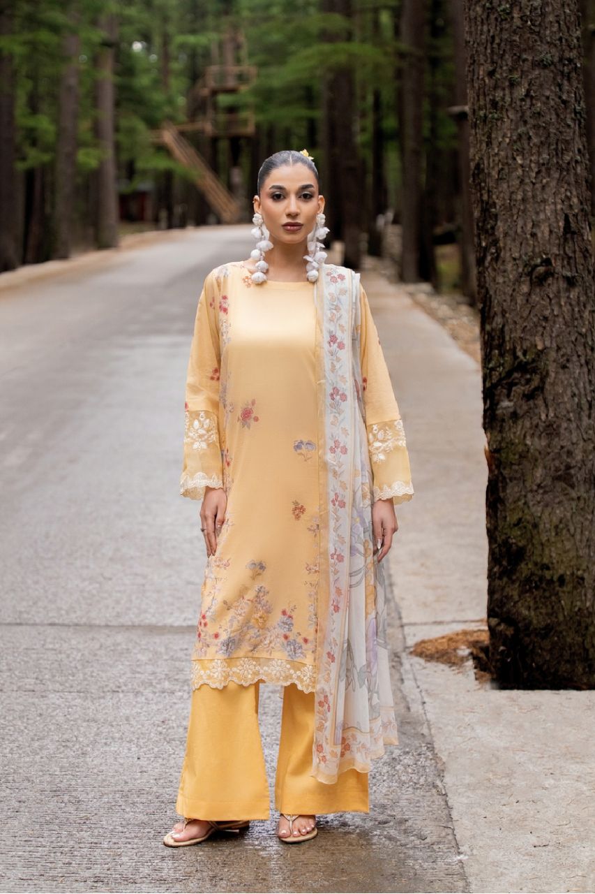 Nura By Shanaya Digital & Emb Lawn Collection 3PC