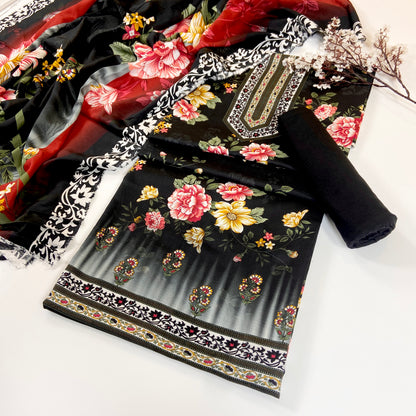 Kayseria Digital Printed Bana Dora Linen 3PC