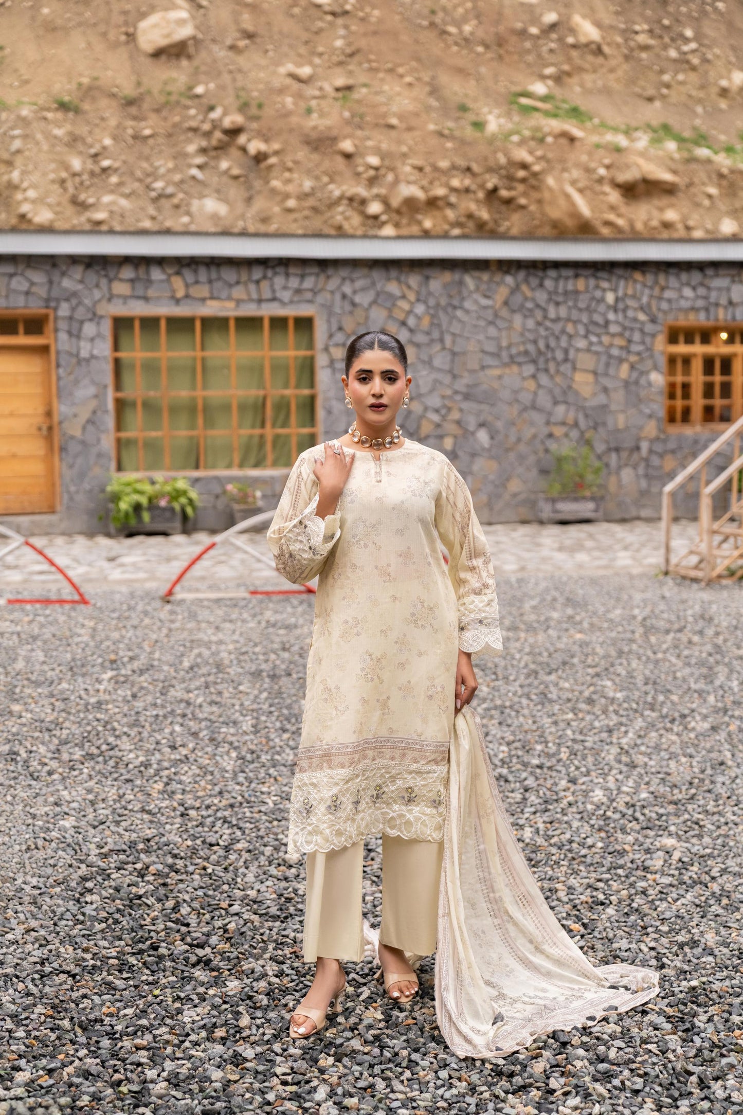 Shanaya Digital Emb Lawn 3PC