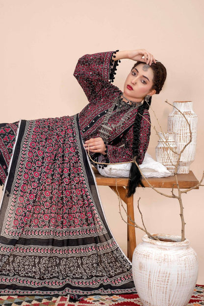 Ajrak By Premium Digital Printed Lawn 3PC