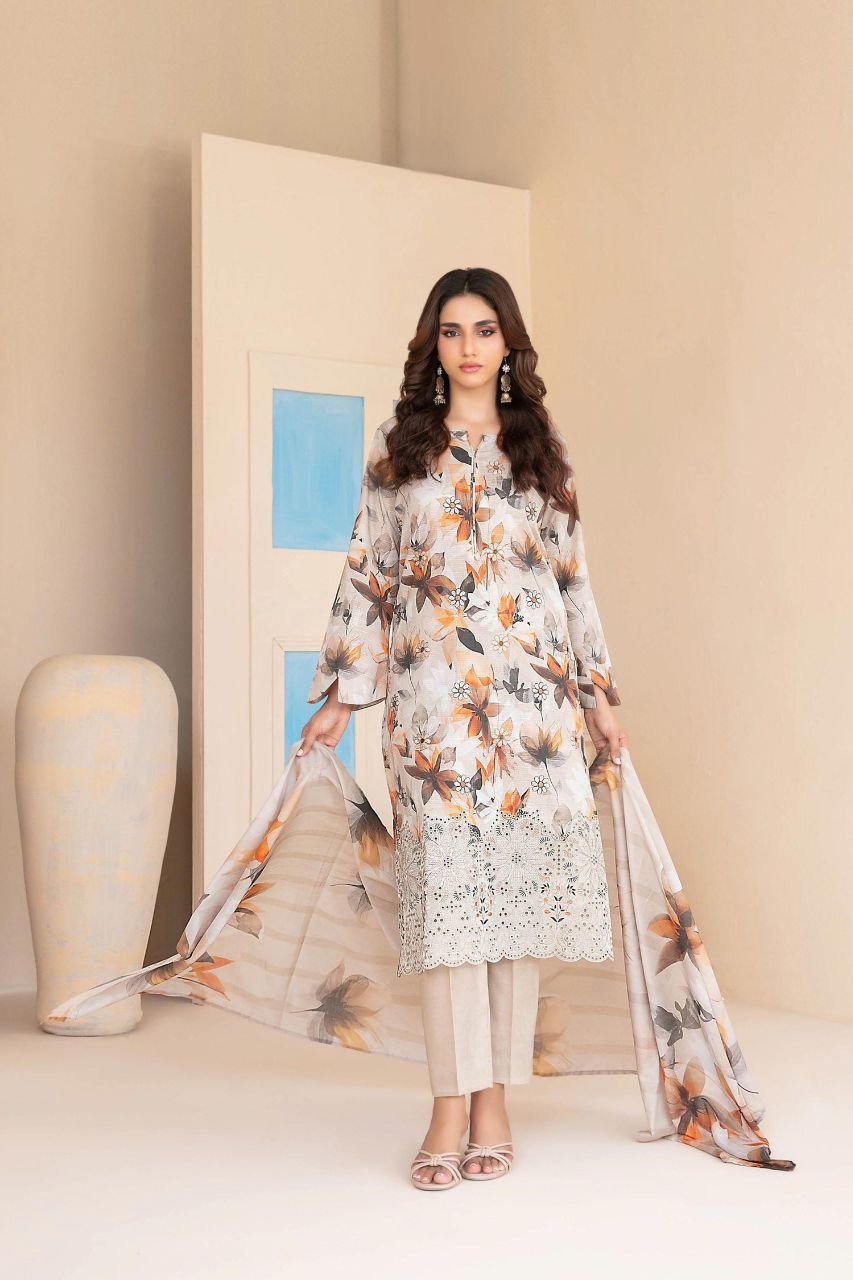 Elira By Tawakkal Digital Printed & Emb Lawn 3PC
