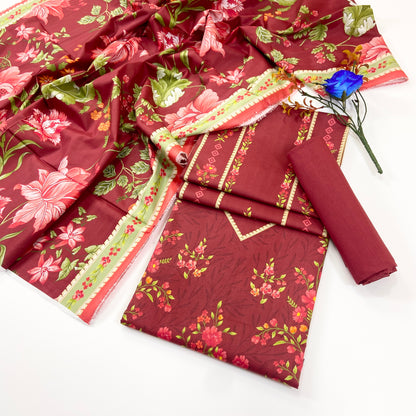 Anaya Noor Digital Printed Cotry Khaddar 3PC