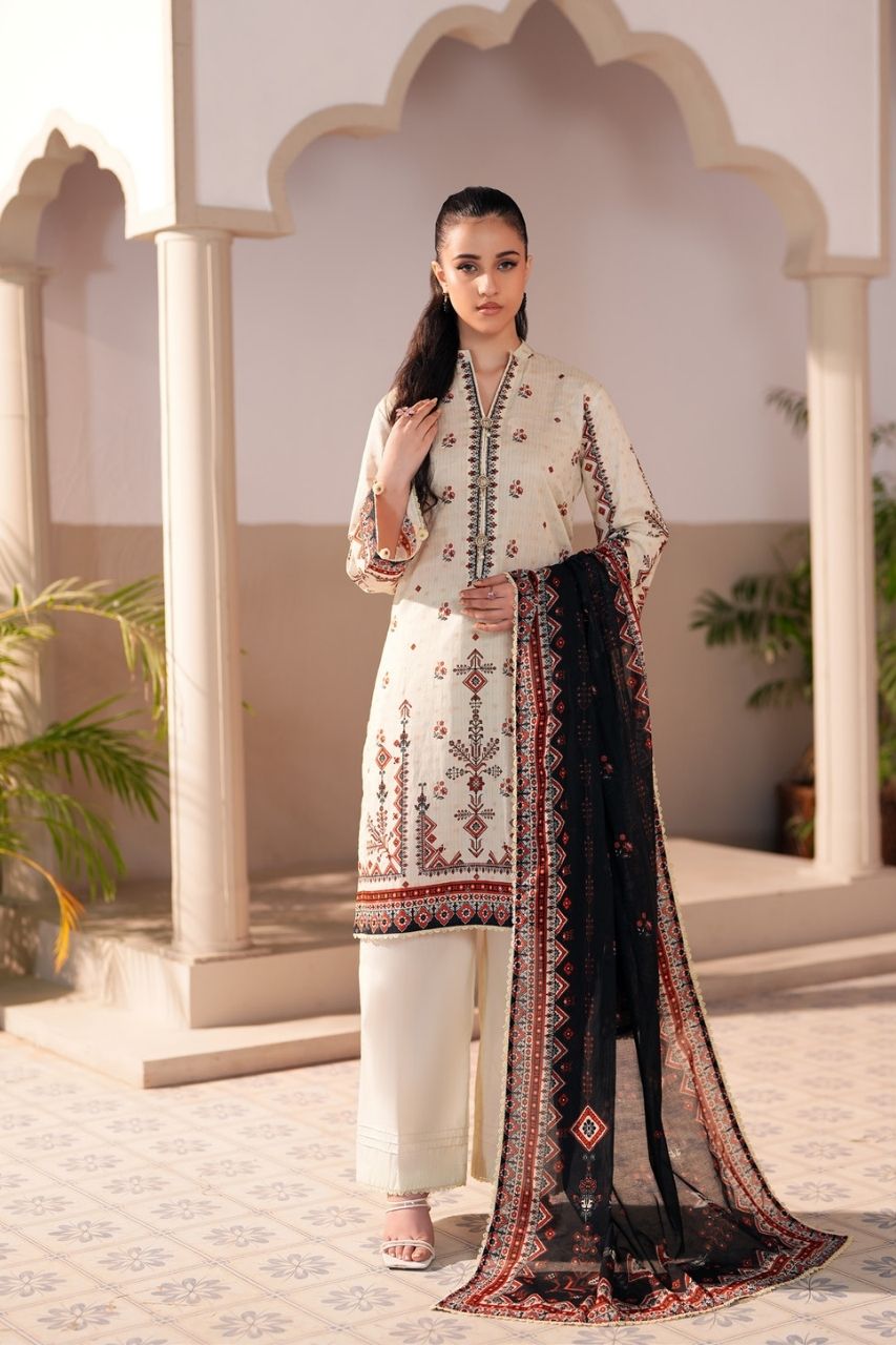 Jacquard By Regalia Digital Printed Lawn 3PC