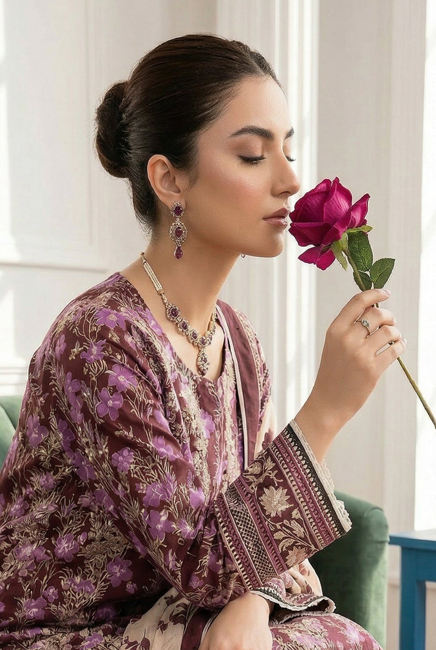 Angan By Anaya Noor Emb & Printed Lawn 3PC