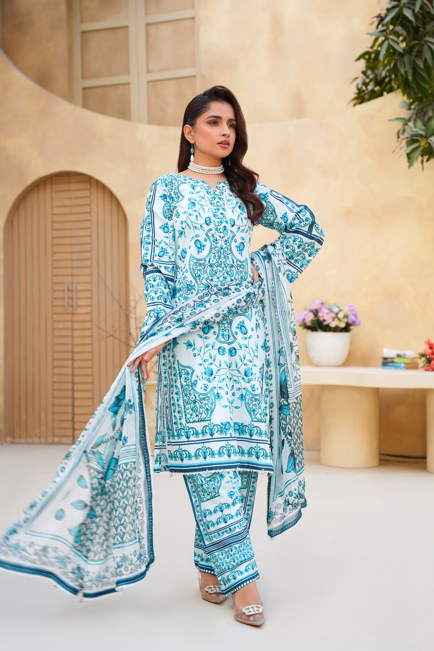 Floral By Anaya Noor Digital Printed Lawn 3PC