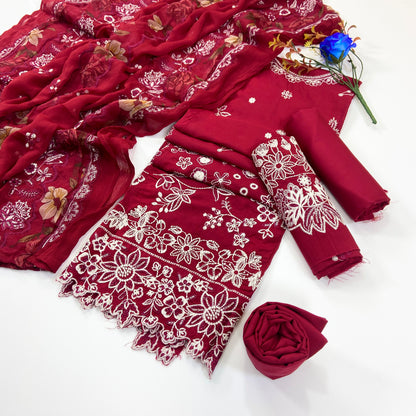 Lazer Kari By Anaya Noor Emb Viscose 3PC