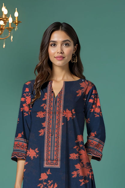 Wania Gold Premium Digital Printed Bana Dora Lawn 2PC
