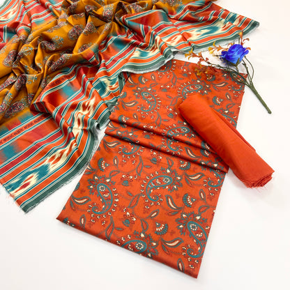 Rijja By Murashe Premium Printed Linen Viscose 3PC