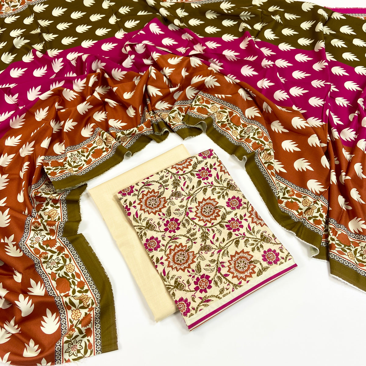 Rijja By Murashe Premium Printed Linen Viscose 3PC