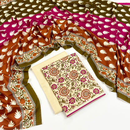 Rijja By Murashe Premium Printed Linen Viscose 3PC