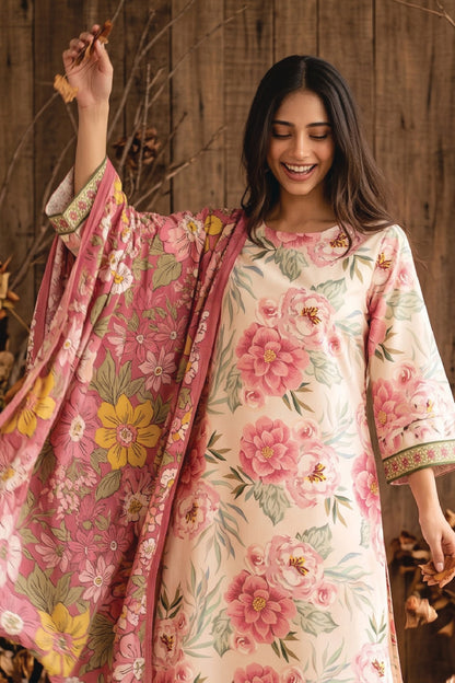 Zesh Digital Printed Linen Viscose 3PC