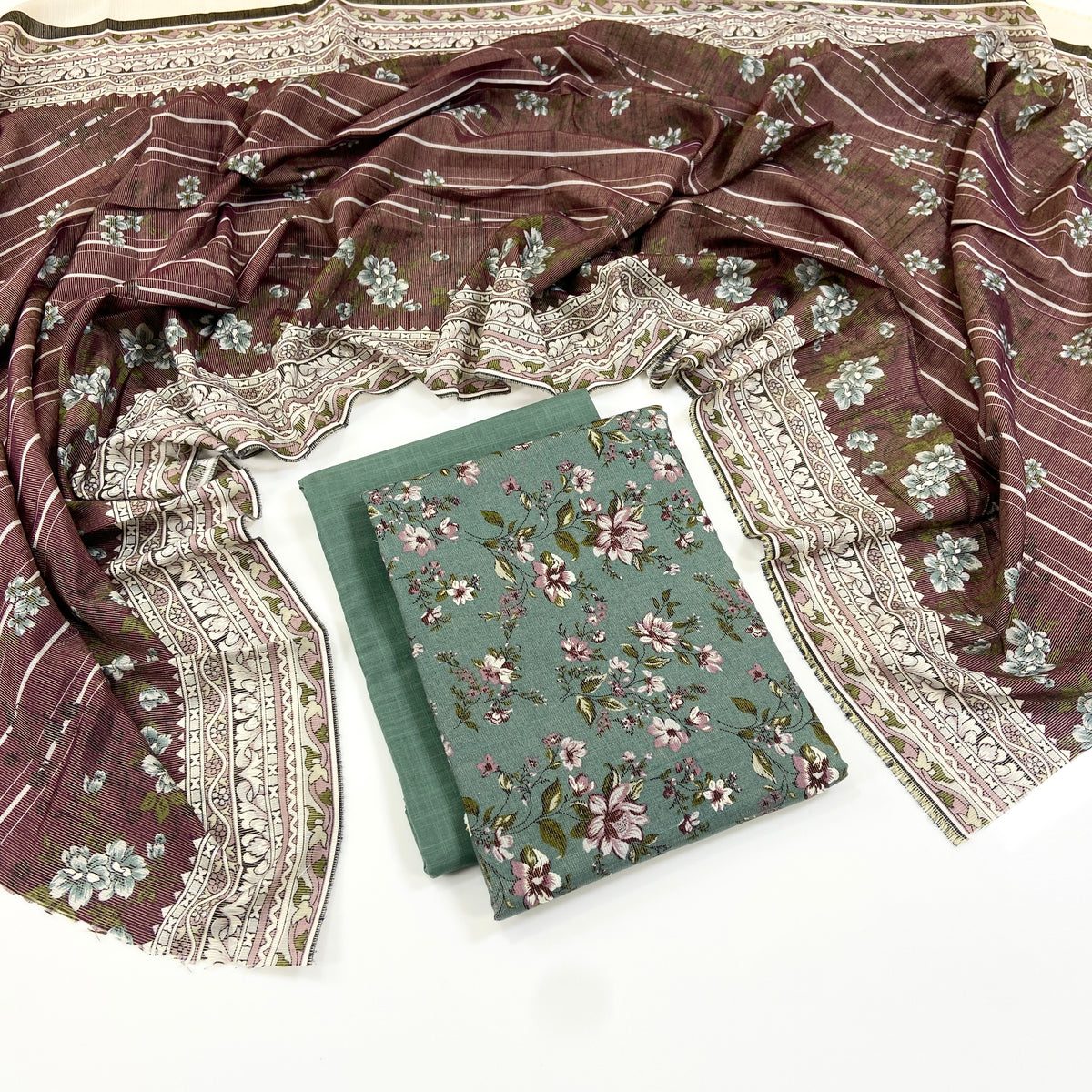 Anaya Noor Printed Chamki Khaddar 3PC