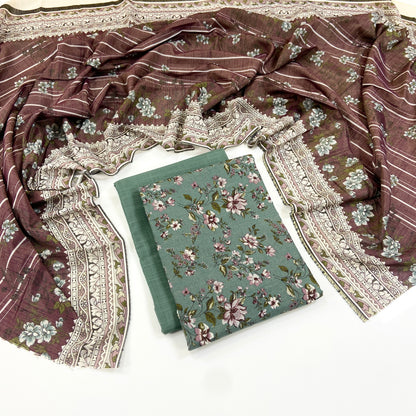 Anaya Noor Printed Chamki Khaddar 3PC