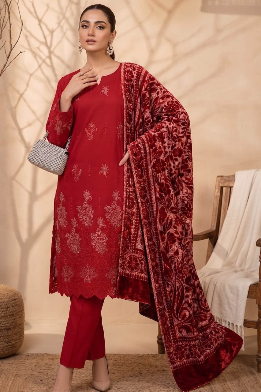 Marino By Anaya Noor Emb Marina With Plachi Dupatta 3PC