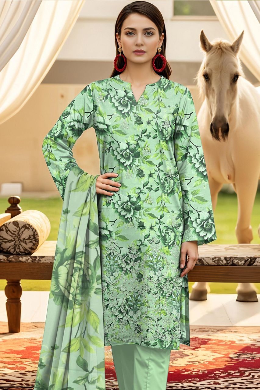 Muskan By Tawakkal Digital Embroidered Lawn 3PC