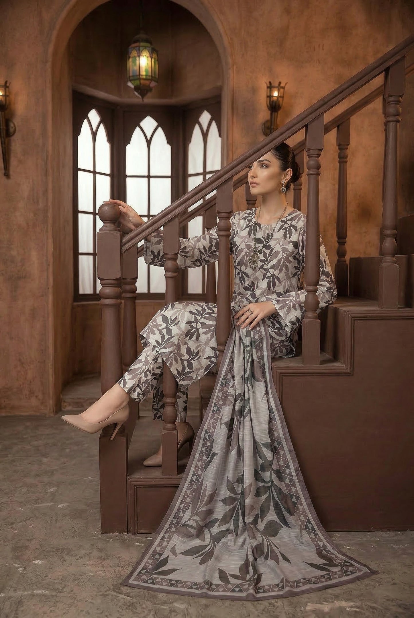Shajar Noor Digital Printed Lawn 3PC