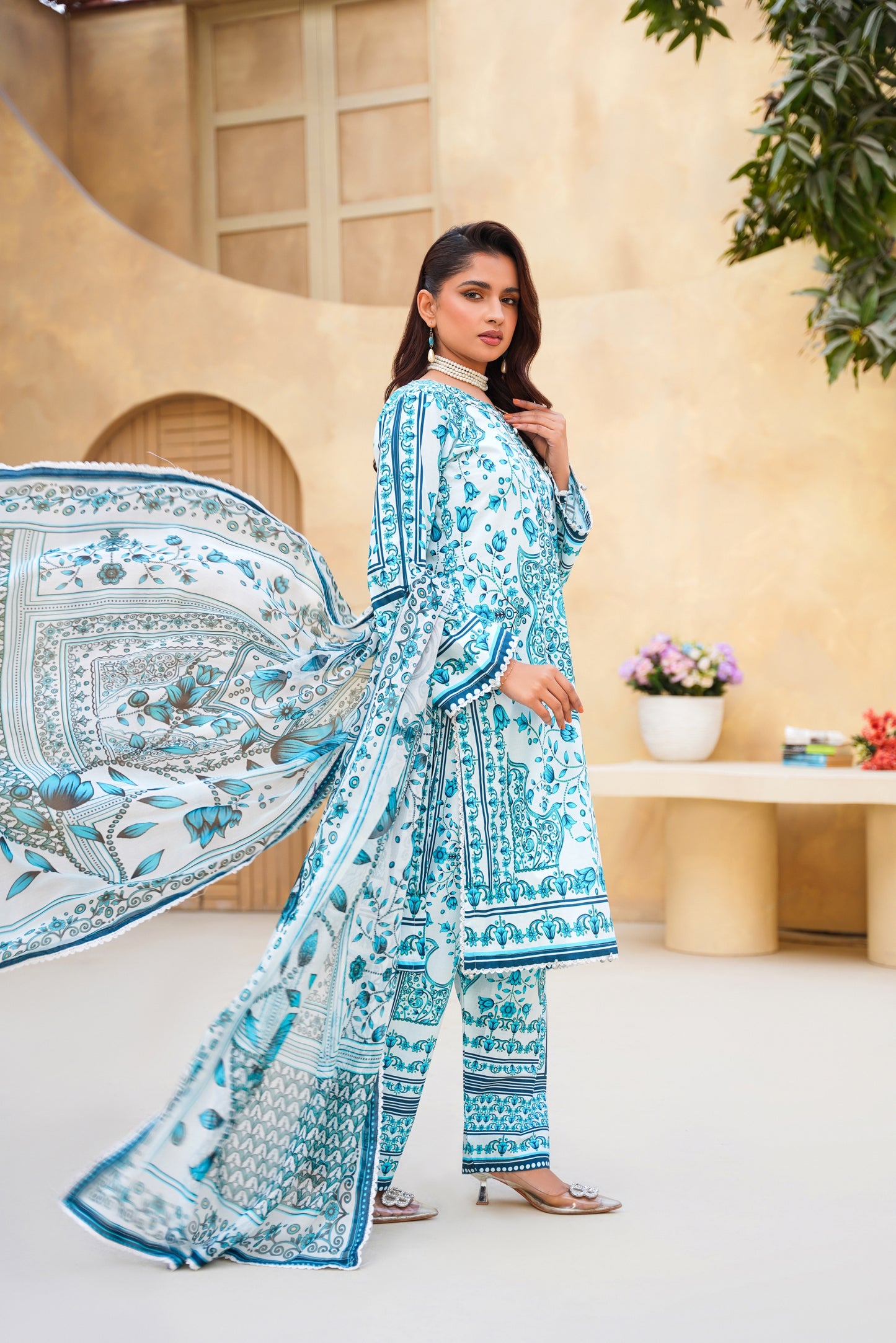 Floral By Anaya Noor Digital Printed Lawn 3PC