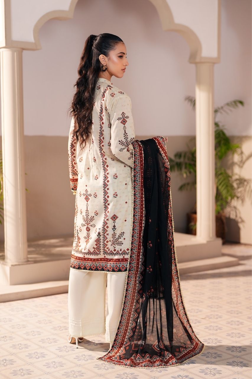Jacquard By Regalia Digital Printed Lawn 3PC