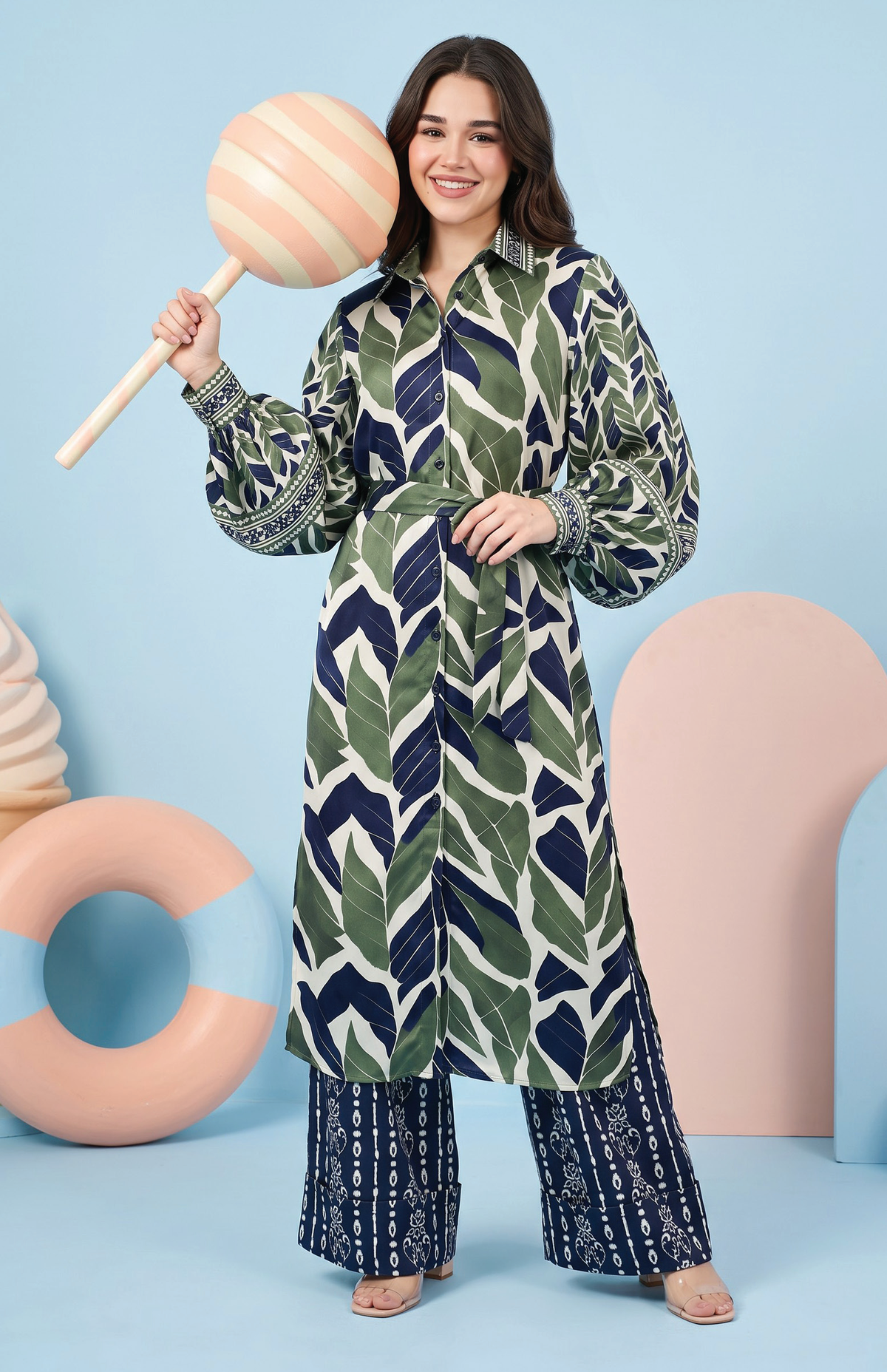 Zesh Winter Essential Printed Silk 2PC