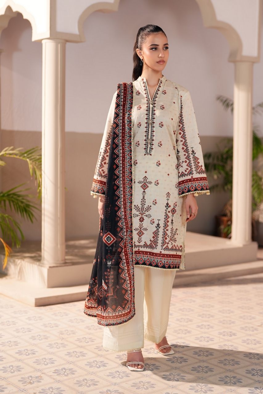 Jacquard By Regalia Digital Printed Lawn 3PC